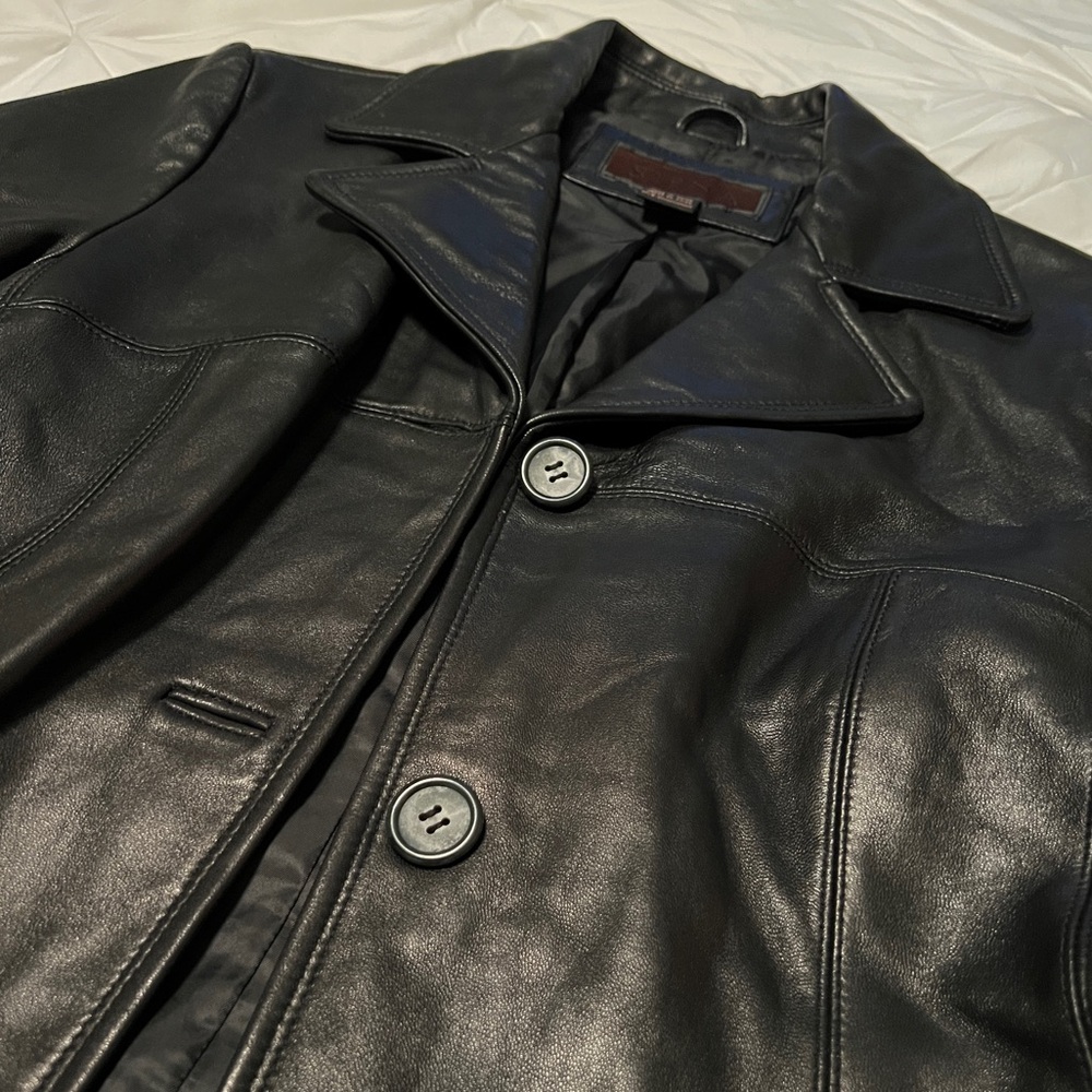 Buttery Soft Men’s Black Leather Coat NWOT